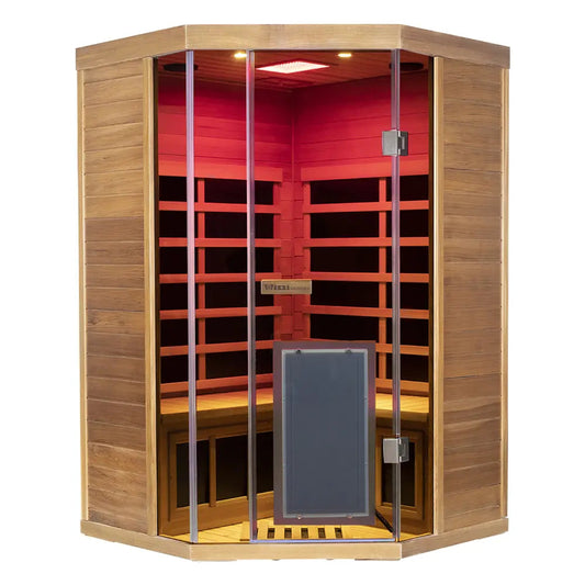 Wizzisauna 3-Person Red Cedar Full-Glass Sauna