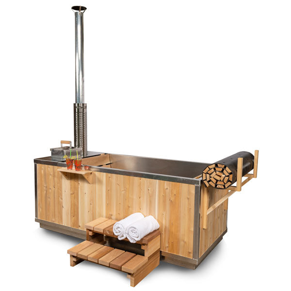 The Starlight Wood Burning Hot Tub, detail view