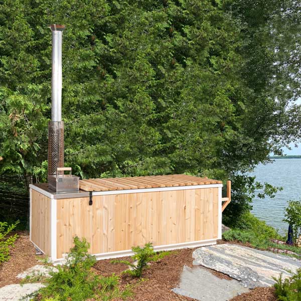 The Starlight Wood Burning Hot Tub, lifestyle setting