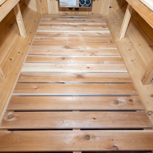 Canadian Timber Serenity Barrel Sauna, interior view