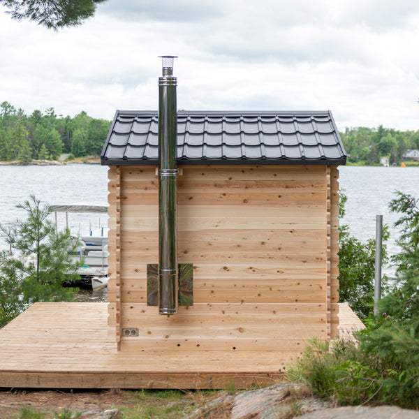 CT Georgian Cabin Sauna angle view