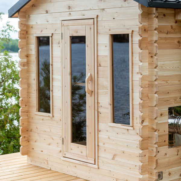 CT Georgian Cabin Sauna exterior detail