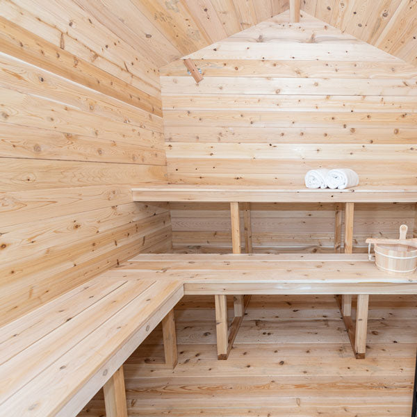 CT Georgian Cabin Sauna bench detail