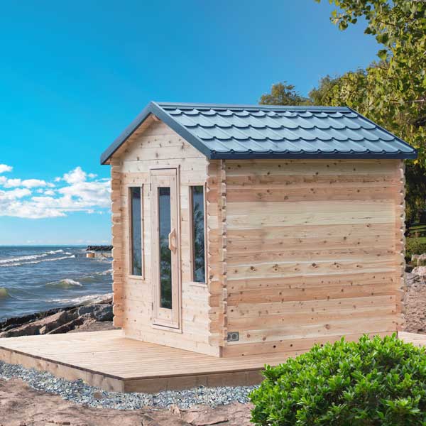 CT Georgian Cabin Sauna lifestyle view