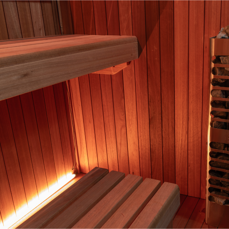 CT Element Studio Sauna glass front detail