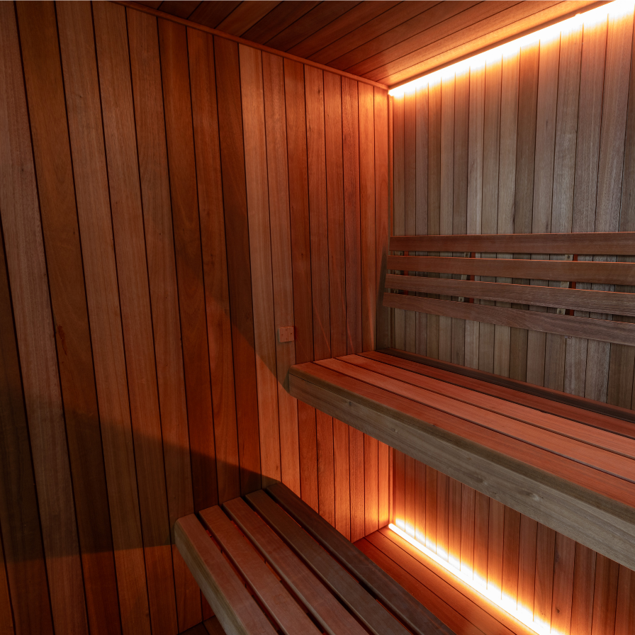 CT Element Studio Sauna bench detail