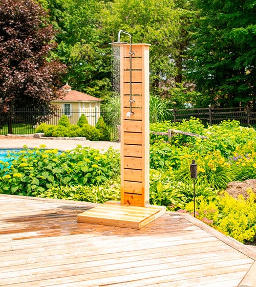 CT Sierra Outdoor Shower poolside install