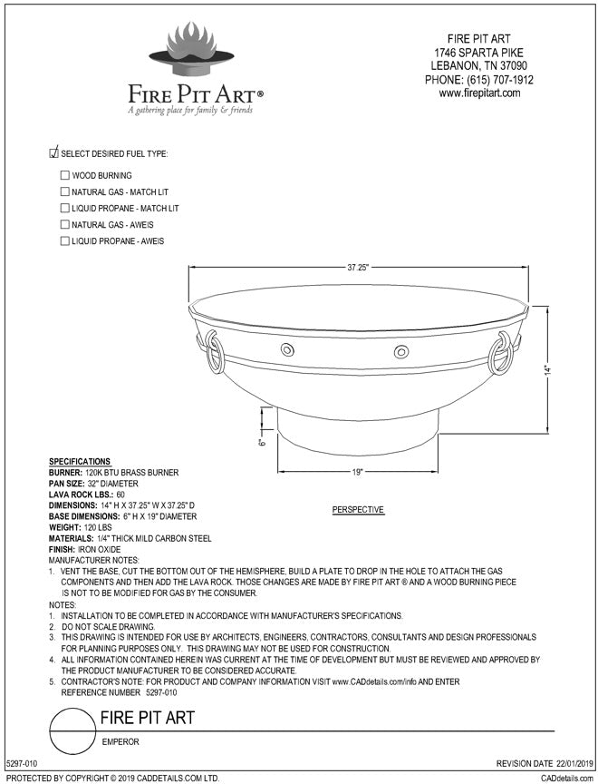 Emperor Fire Pit