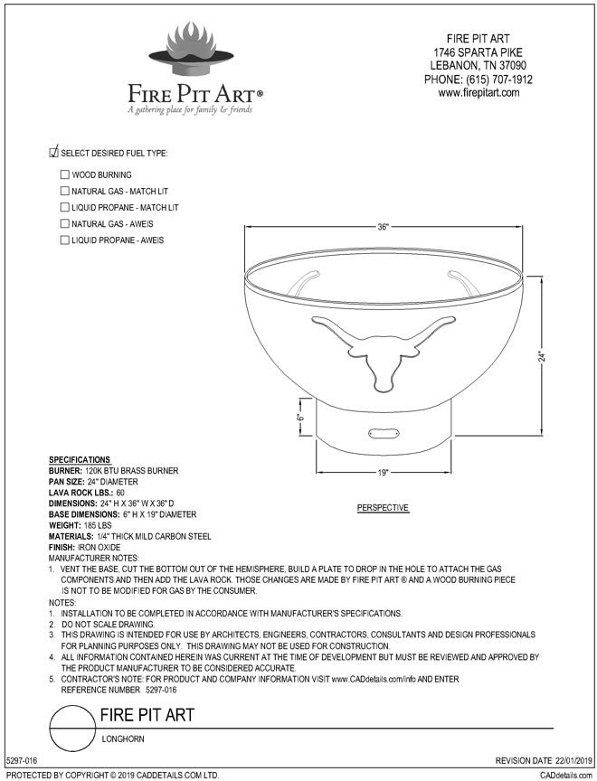 Longhorn Fire Pit