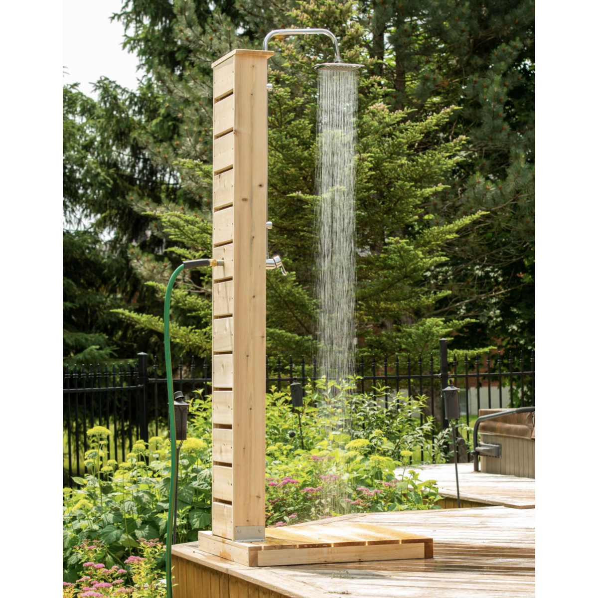 CT Sierra Outdoor Shower rainfall angle