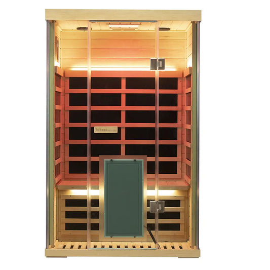 Wizzisauna 2-Person Hemlock Full-Glass Sauna