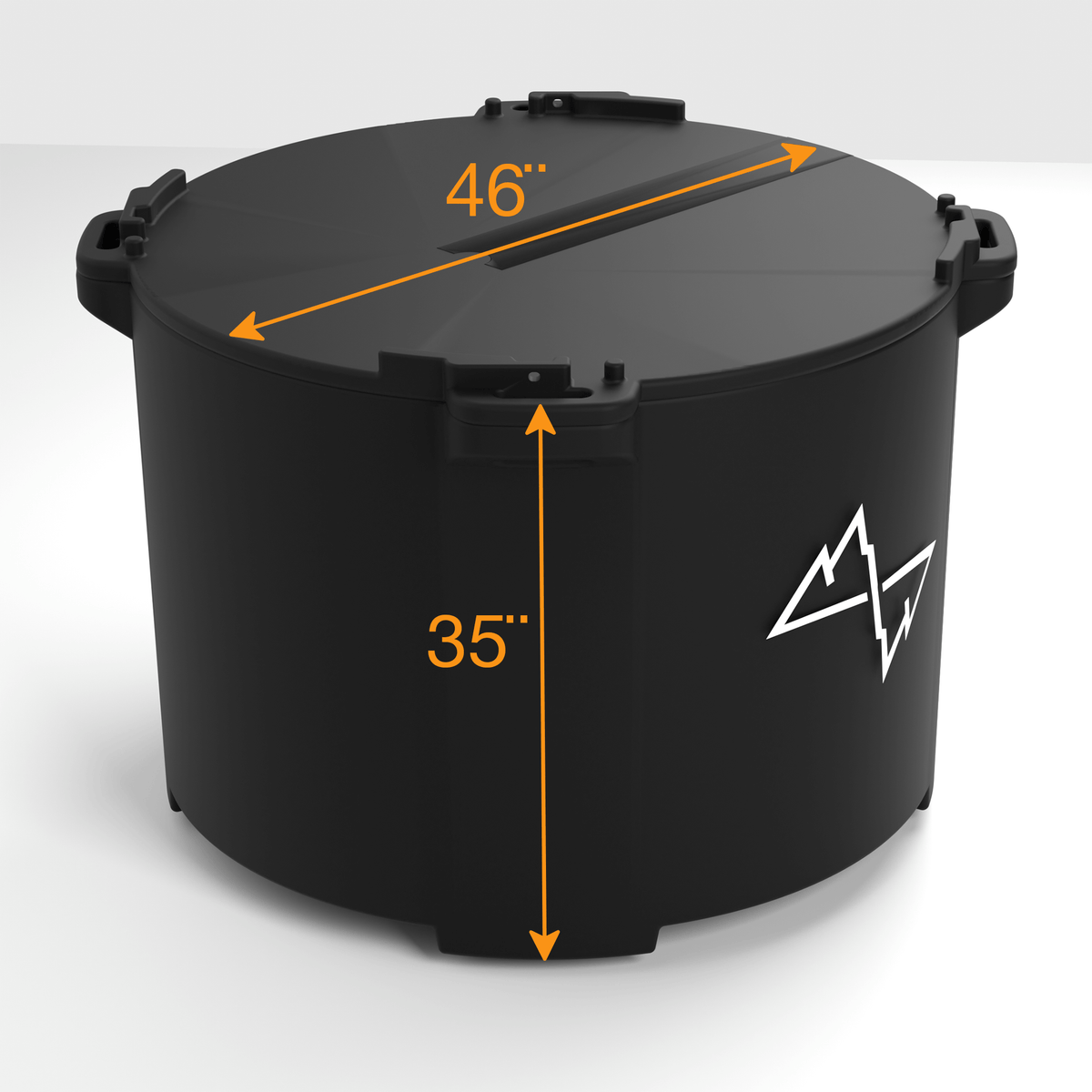 Dimensions diagram of the Eternal Ice HD Pro cold plunge