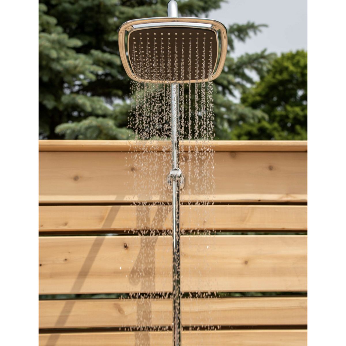 CT Savannah Outdoor Shower faucet handle detail