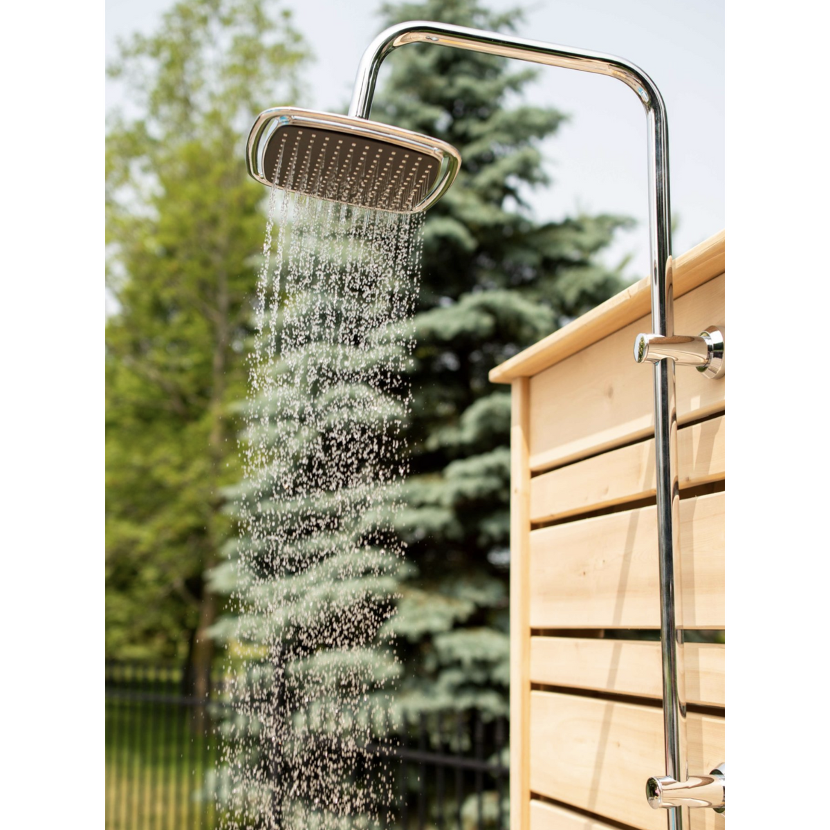 CT Savannah Outdoor Shower garden hose connection